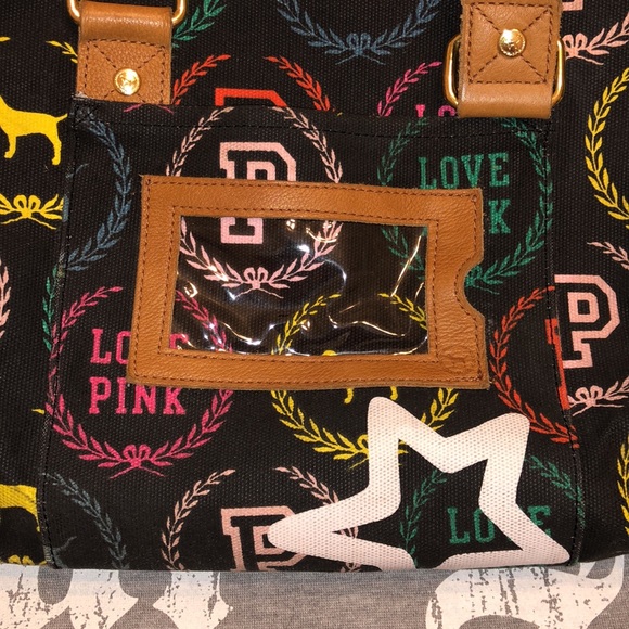 VS PINK Vintage Style Monogram Duffel Bag RARE - Picture 4 of 15